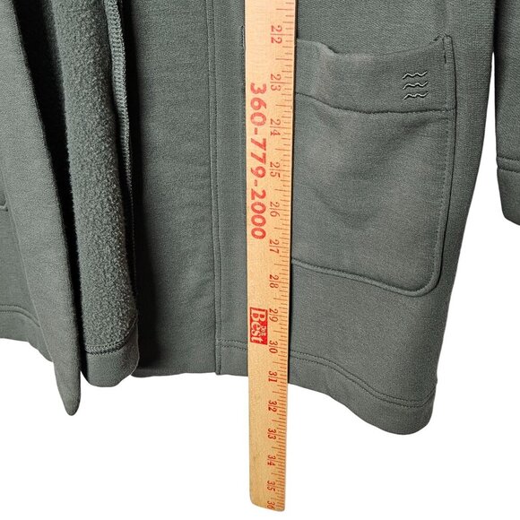 Free Fly Womens Open Front Cardigan Pockets Lightweight Bamboo Blend L Green - Picture 6 of 8